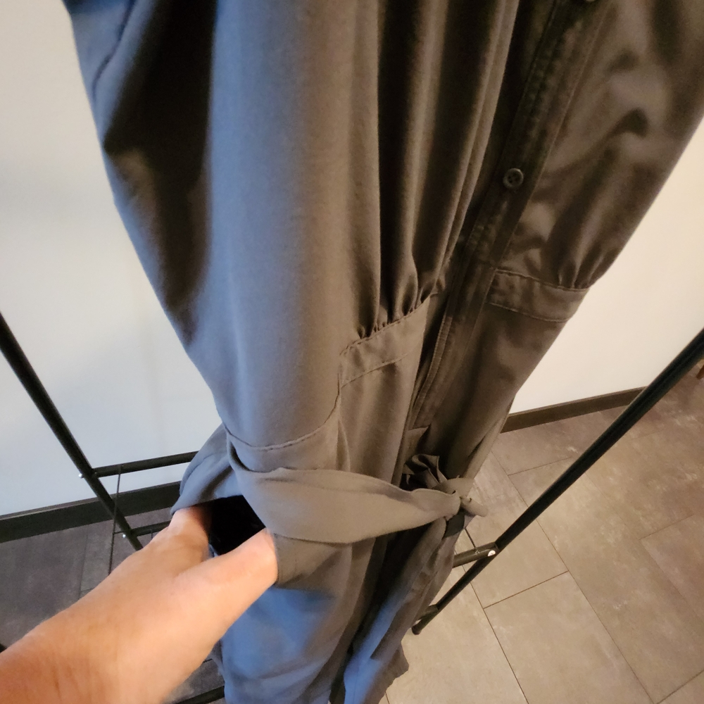🌺 Eddie Bauer Dark Gray Belted Jumpsuit – Size 2XL Plus - Picture 6 of 10